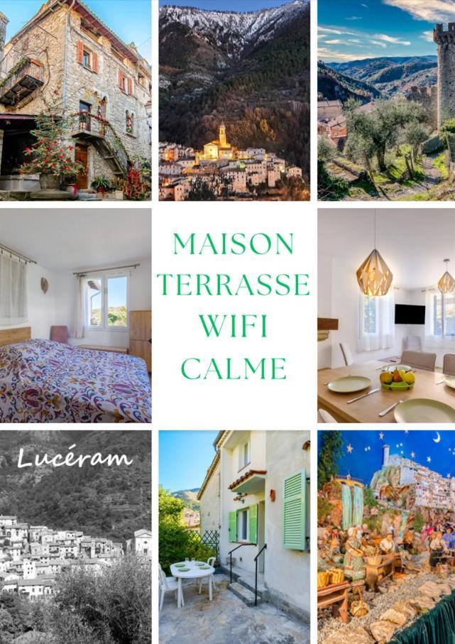 La Tiniera A Luceram - Maison Renovee 2023- Terrasse - Wifi - Village Des Creches Экстерьер фото