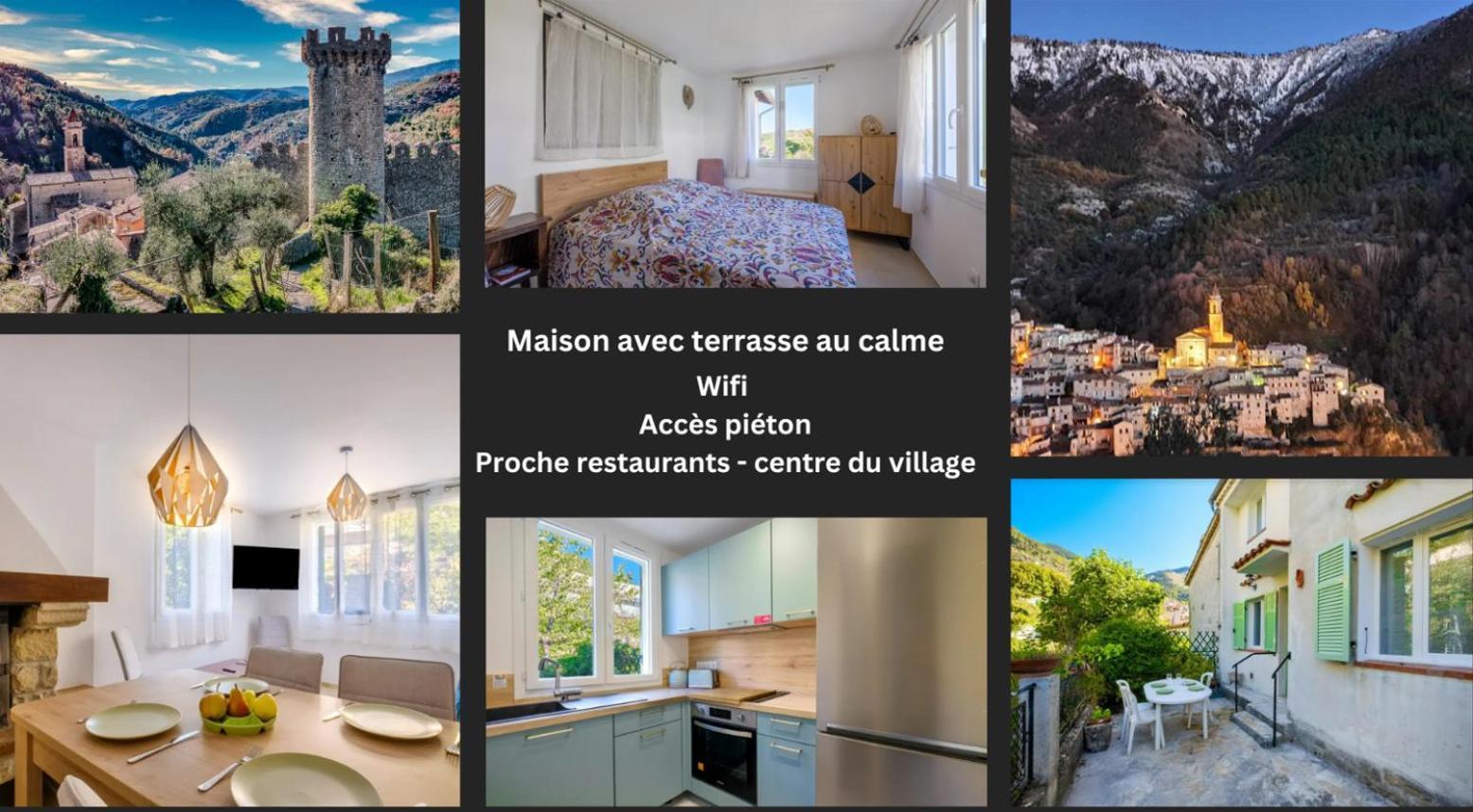 La Tiniera A Luceram - Maison Renovee 2023- Terrasse - Wifi - Village Des Creches Экстерьер фото